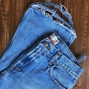 Vintage Distressed Jeans Straight Leg Light Washed